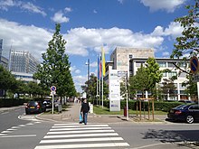 Eingang zur Klinik auf dem Kirchberg