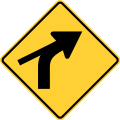 W1-10cR Intersection in curve (right)