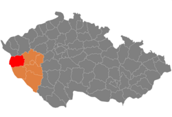 Location in the Plzeň Region within the Czech Republic