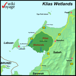 Karte der Wetlands