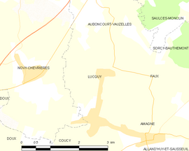 Mapa obce Lucquy