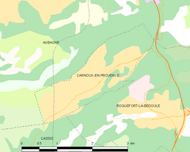 Mapa obce Carnoux-en-Provence