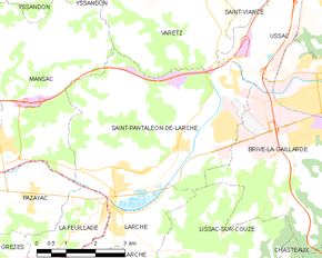 Poziția localității Saint-Pantaléon-de-Larche