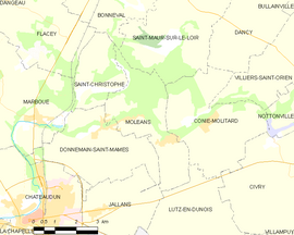 Mapa obce Moléans