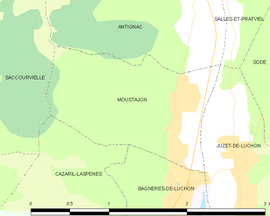 Mapa obce Moustajon