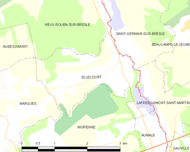 Mapa obce Ellecourt