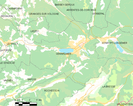 Mapa obce Gérardmer