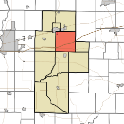 Location of Jackson Township in Clay County