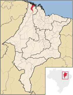 Localização de Cândido Mendes no Maranhão