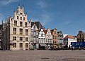 Mechelen, monumental houses at the Grote Markt