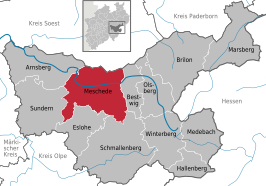 Kaart van Meschede