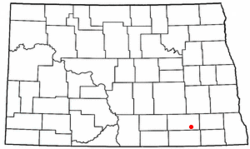 Location of LaMoure, North Dakota