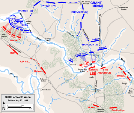 Acciones durante el 23 de mayo de 1864      Confederación     Unión