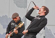 OK Go at 2010 WWDC Bash wearing conference jackets OK Go at WWDC 2010.JPG