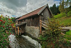 60. Platz: Mölchlein mit Sägemühle in Fischen im Allgäu im Landkreis Oberallgäu