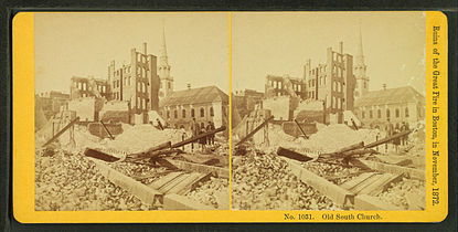 1872年、火事の後。