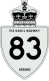 King's Highway 83 marker