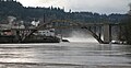 View from northeast, with Willamette Falls in background