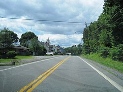 Looking west along PA 940
