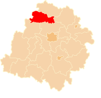 Karte des Powiat łęczycki