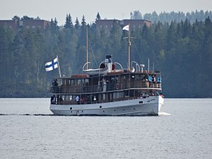 S/S Paul Wahl på väg in mot Rauhalinnas brygga