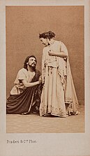 Pauline Viardot et Pierre-Jules Michot dans Alceste, photographie d'Eugène Disdéri (1861).