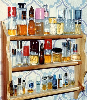 Shelves of perfumes