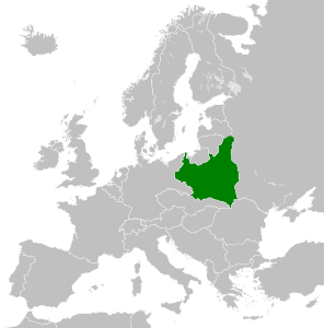 Польская Республика на карте Европы 1930 г.