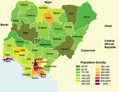 World Population Density  on 400px Population Density Map Of Nigerian States   English Png