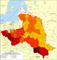 Poland-Lithuania population density per voivodeships (1790)