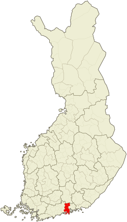 موقعیت ناحیه پوروو Porvoo sub-region