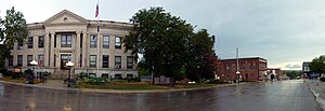 Mercer County Courthouse and downtown