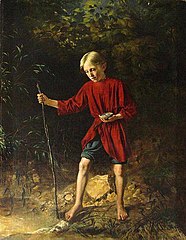 Niño con nido de pájaro (1856)