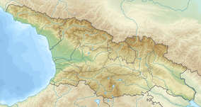 Map showing the location of Kazbegi National Park