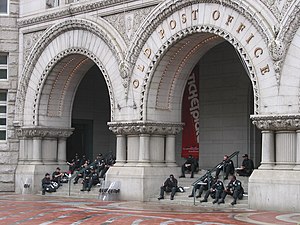 Riot police in Washington, D.C. taking a lunch...