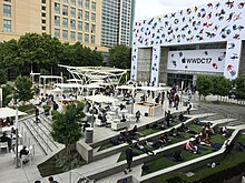 WWDC 2017 at the San Jose Convention Center San Jose Convention Center plaza, WWDC17.jpg