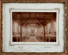 Interior of the first church (1872-1900)