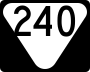 State Route 240 marker