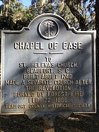 St. Helena Parish Chapel of Ease Ruins Plaque