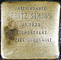 Stolperstein für Fritz Simons (Neumarkt 25)