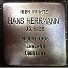 Stolperstein für Hans Herrmann