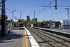 Northbound view from Strathmore station platform 2 facing towards platform 1