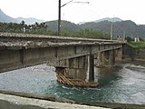 1983年重建後的第一代第一雙溪橋水患後光景（2005年）