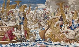 Tapestry showing the Sea Battle between the Fleets of Constantine and Licinius-cropped.jpg