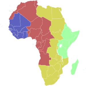 Time zones of Africa:

Light Blue
Cape Verde Time (UTC-1)
Blue
Greenwich Mean Time (UTC)
Red
.mw-parser-output .hlist dl,.mw-parser-output .hlist ol,.mw-parser-output .hlist ul{margin:0;padding:0}.mw-parser-output .hlist dd,.mw-parser-output .hlist dt,.mw-parser-output .hlist li{margin:0;display:inline}.mw-parser-output .hlist.inline,.mw-parser-output .hlist.inline dl,.mw-parser-output .hlist.inline ol,.mw-parser-output .hlist.inline ul,.mw-parser-output .hlist dl dl,.mw-parser-output .hlist dl ol,.mw-parser-output .hlist dl ul,.mw-parser-output .hlist ol dl,.mw-parser-output .hlist ol ol,.mw-parser-output .hlist ol ul,.mw-parser-output .hlist ul dl,.mw-parser-output .hlist ul ol,.mw-parser-output .hlist ul ul{display:inline}.mw-parser-output .hlist .mw-empty-li{display:none}.mw-parser-output .hlist dt::after{content:": "}.mw-parser-output .hlist dd::after,.mw-parser-output .hlist li::after{content:" * ";font-weight:bold}.mw-parser-output .hlist dd:last-child::after,.mw-parser-output .hlist dt:last-child::after,.mw-parser-output .hlist li:last-child::after{content:none}.mw-parser-output .hlist dd dd:first-child::before,.mw-parser-output .hlist dd dt:first-child::before,.mw-parser-output .hlist dd li:first-child::before,.mw-parser-output .hlist dt dd:first-child::before,.mw-parser-output .hlist dt dt:first-child::before,.mw-parser-output .hlist dt li:first-child::before,.mw-parser-output .hlist li dd:first-child::before,.mw-parser-output .hlist li dt:first-child::before,.mw-parser-output .hlist li li:first-child::before{content:" (";font-weight:normal}.mw-parser-output .hlist dd dd:last-child::after,.mw-parser-output .hlist dd dt:last-child::after,.mw-parser-output .hlist dd li:last-child::after,.mw-parser-output .hlist dt dd:last-child::after,.mw-parser-output .hlist dt dt:last-child::after,.mw-parser-output .hlist dt li:last-child::after,.mw-parser-output .hlist li dd:last-child::after,.mw-parser-output .hlist li dt:last-child::after,.mw-parser-output .hlist li li:last-child::after{content:")";font-weight:normal}.mw-parser-output .hlist ol{counter-reset:listitem}.mw-parser-output .hlist ol>li{counter-increment:listitem}.mw-parser-output .hlist ol>li::before{content:" "counter(listitem)"\a0 "}.mw-parser-output .hlist dd ol>li:first-child::before,.mw-parser-output .hlist dt ol>li:first-child::before,.mw-parser-output .hlist li ol>li:first-child::before{content:" ("counter(listitem)"\a0 "}
Central European Time
West Africa Time
(UTC+1)
Ochre
Central Africa Time
Eastern European Time
Egypt Standard Time
South African Standard Time
(UTC+2)
Green
East Africa Time (UTC+3)
Turquoise
Mauritius Time
Seychelles Time
(UTC+4)
.mw-parser-output .citation{word-wrap:break-word}.mw-parser-output .citation:target{background-color:rgba(0,127,255,0.133)}
The islands of Cape Verde are to the west of the African mainland.

Mauritius and the Seychelles are to the east and north-east of Madagascar respectively. TimeZones-Africa.svg