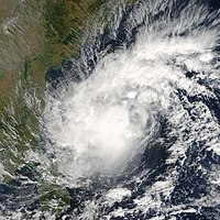 Tropical cyclone Baaz approaching the Coromandel Coast during November, 2004