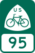 U.S. Bicycle Route 95 marker