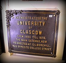 University of Glasgow, Older Building Sign University of Glasgow, Older Building Sign.JPG