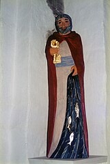 Sankt Petrus. Skulptur av konstnären Eva Spångberg.