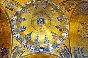 English: The Pentecost Mosaic, in the center i...